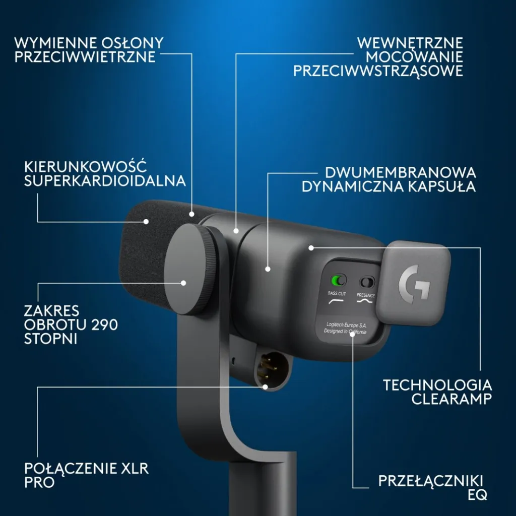 Mikrofon Logitech G Yeti, i zi - 12