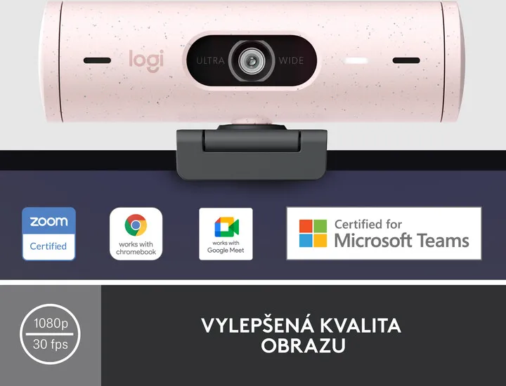 Ueb kamerë Logitech Brio 500 (960-001421), rozë - 2