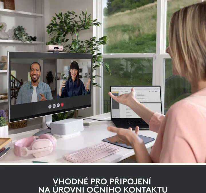 Ueb kamerë Logitech Brio 500 (960-001421), rozë - 9
