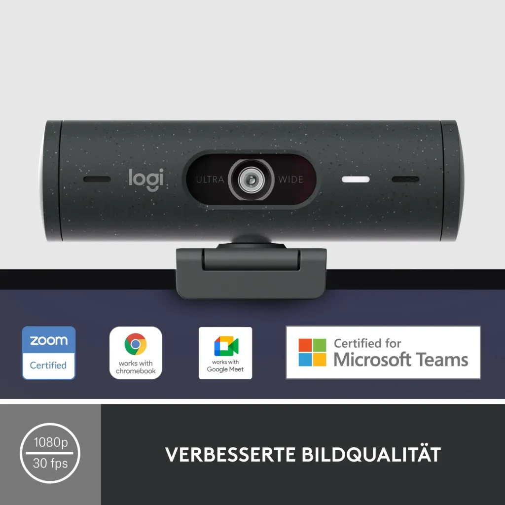 Kamerë Logitech Brio 500 960-001422, Full HD, grafit - 16