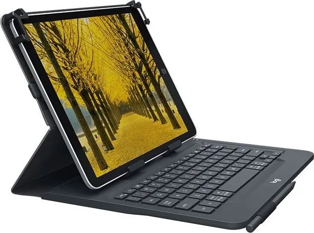 Mbajtëse me tastierë për tableta Logitech Universal Folio, 9-10 inç, e zezë - 1