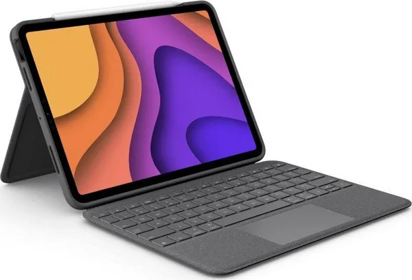Mbështjellës dhe tastierë Logitech Folio Touch për iPad Air® (4th & 5th generation), US, i hirtë - 1