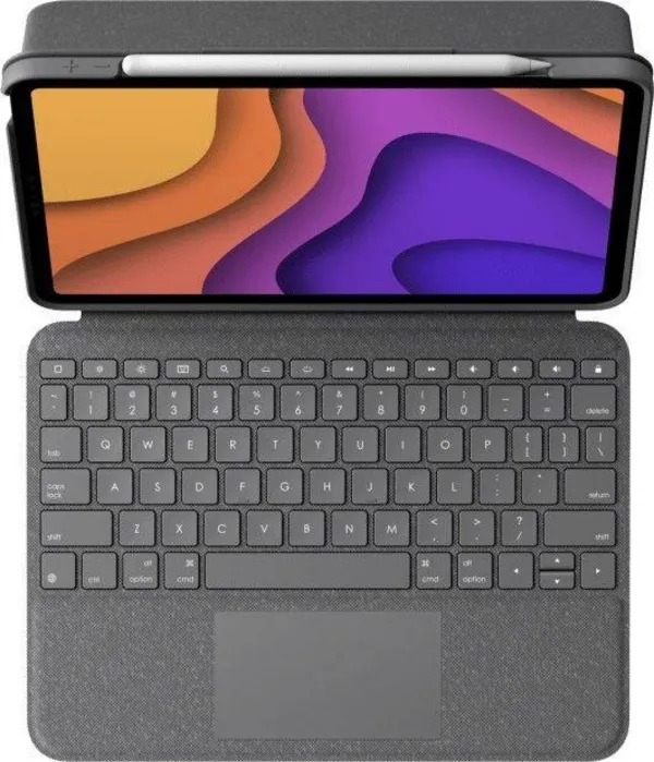 Mbështjellës dhe tastierë Logitech Folio Touch për iPad Air® (4th & 5th generation), US, i hirtë - 5