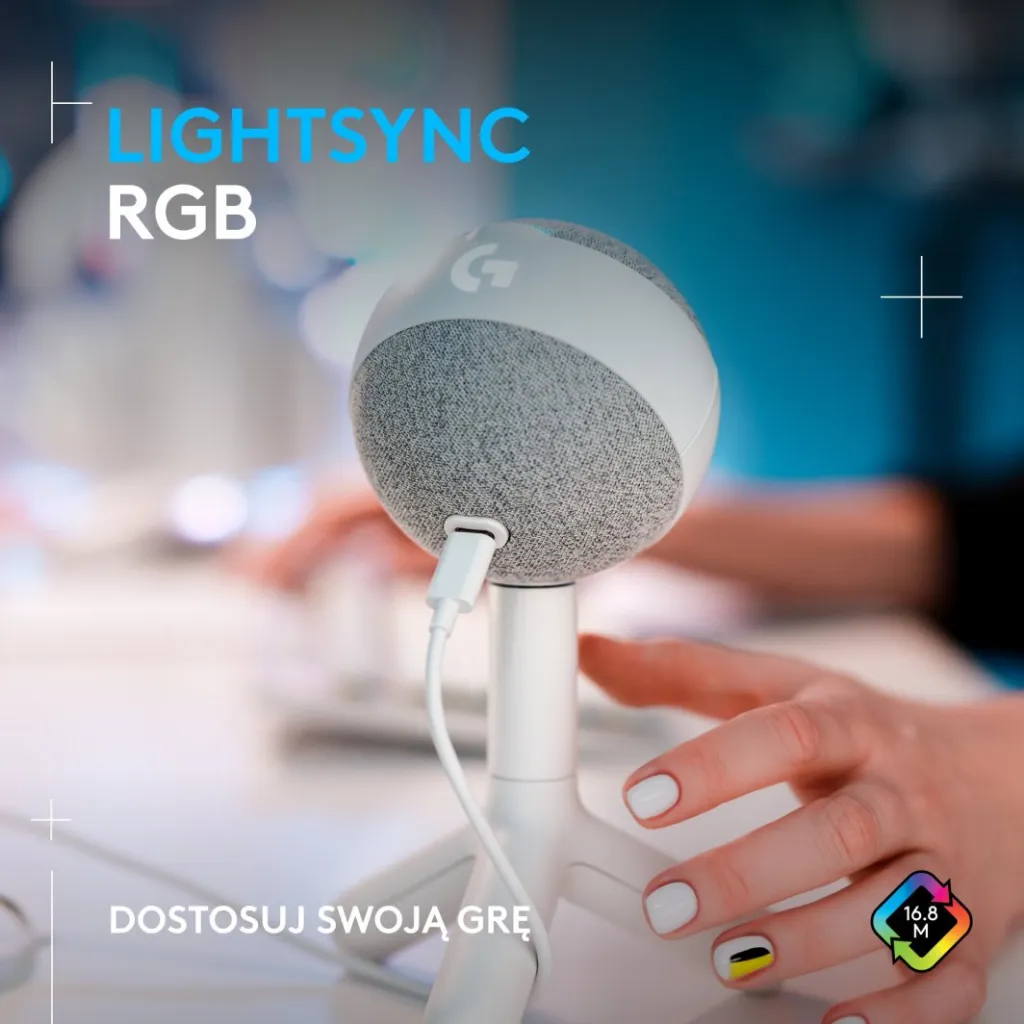 Mikrofon Logitech G Yeti Orb (988-000558), i bardhë - 5