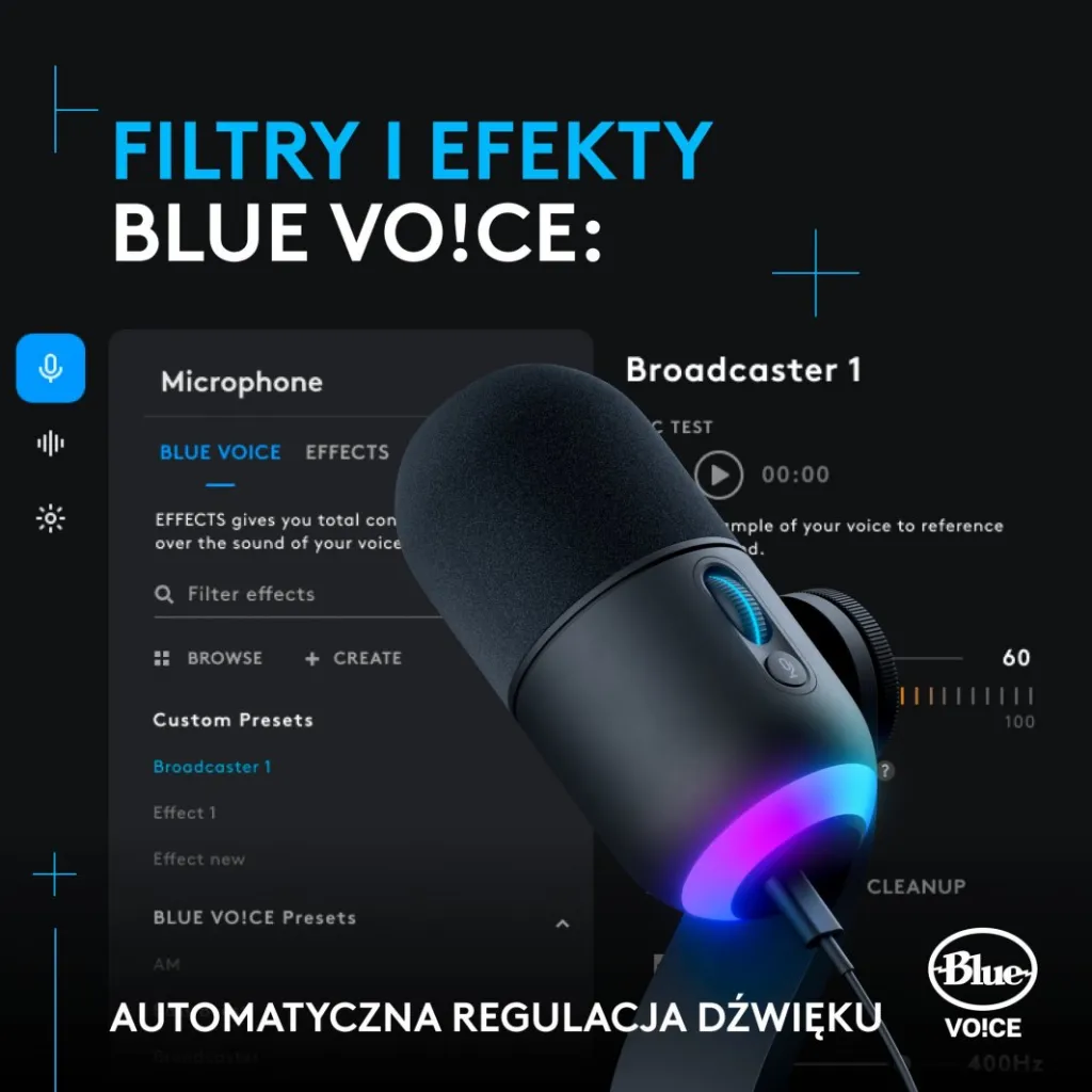 Mikrofon Logitech G Yeti GX, i zi - 4