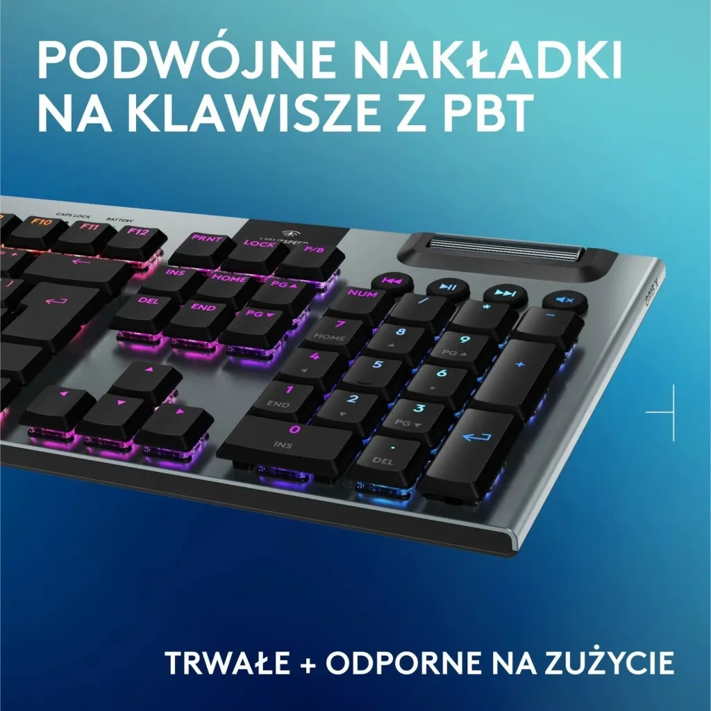 Tastierë gaming Logitech G915 X GL, RGB, e zezë - 6