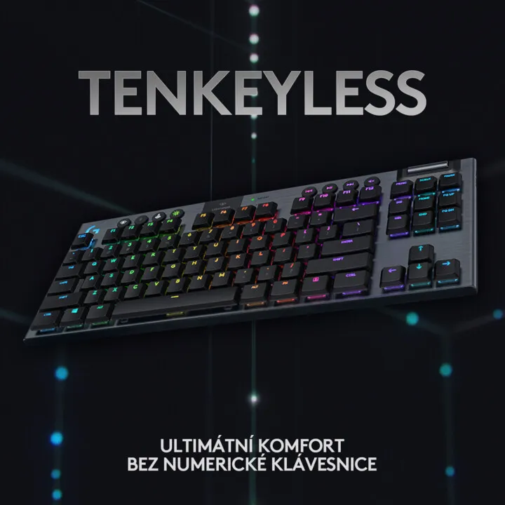 Tastierë Logitech G915 TKL Lightspeed, GL Linear, US, e zezë - 8