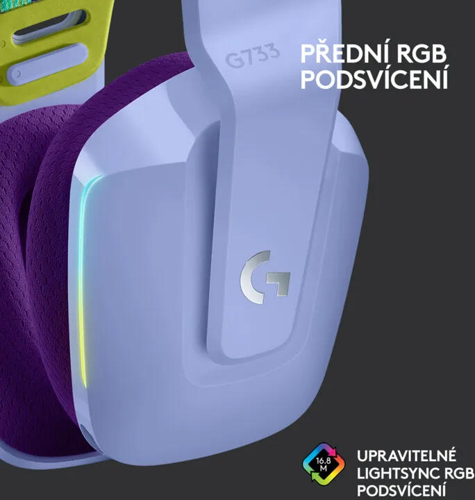 Kufje Logitech G733 Lightspeed, vjollcë - 4
