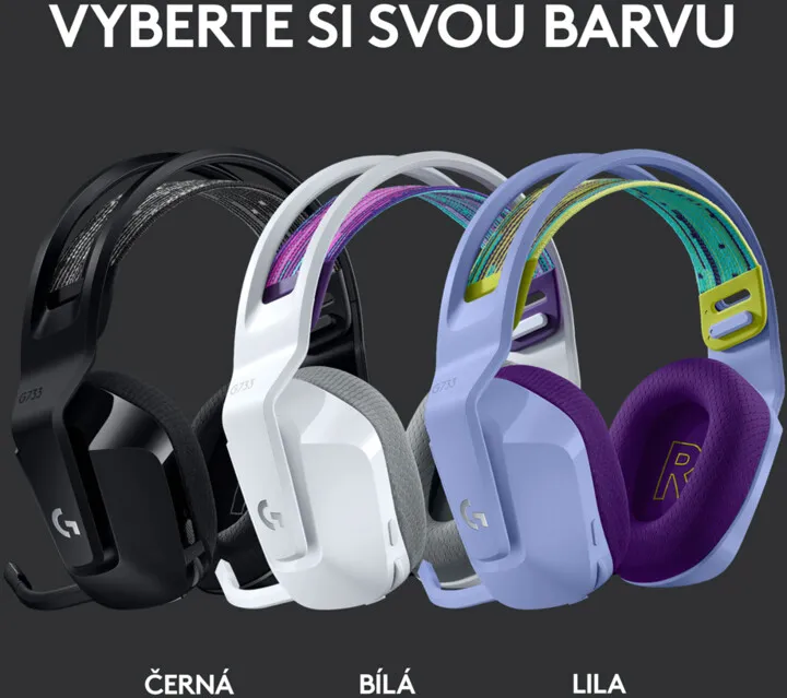 Kufje Logitech G733 Lightspeed, vjollcë - 7
