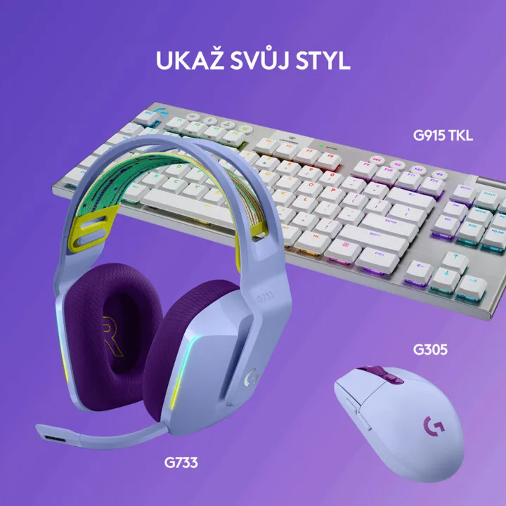 Kufje Logitech G733 Lightspeed, vjollcë - 8