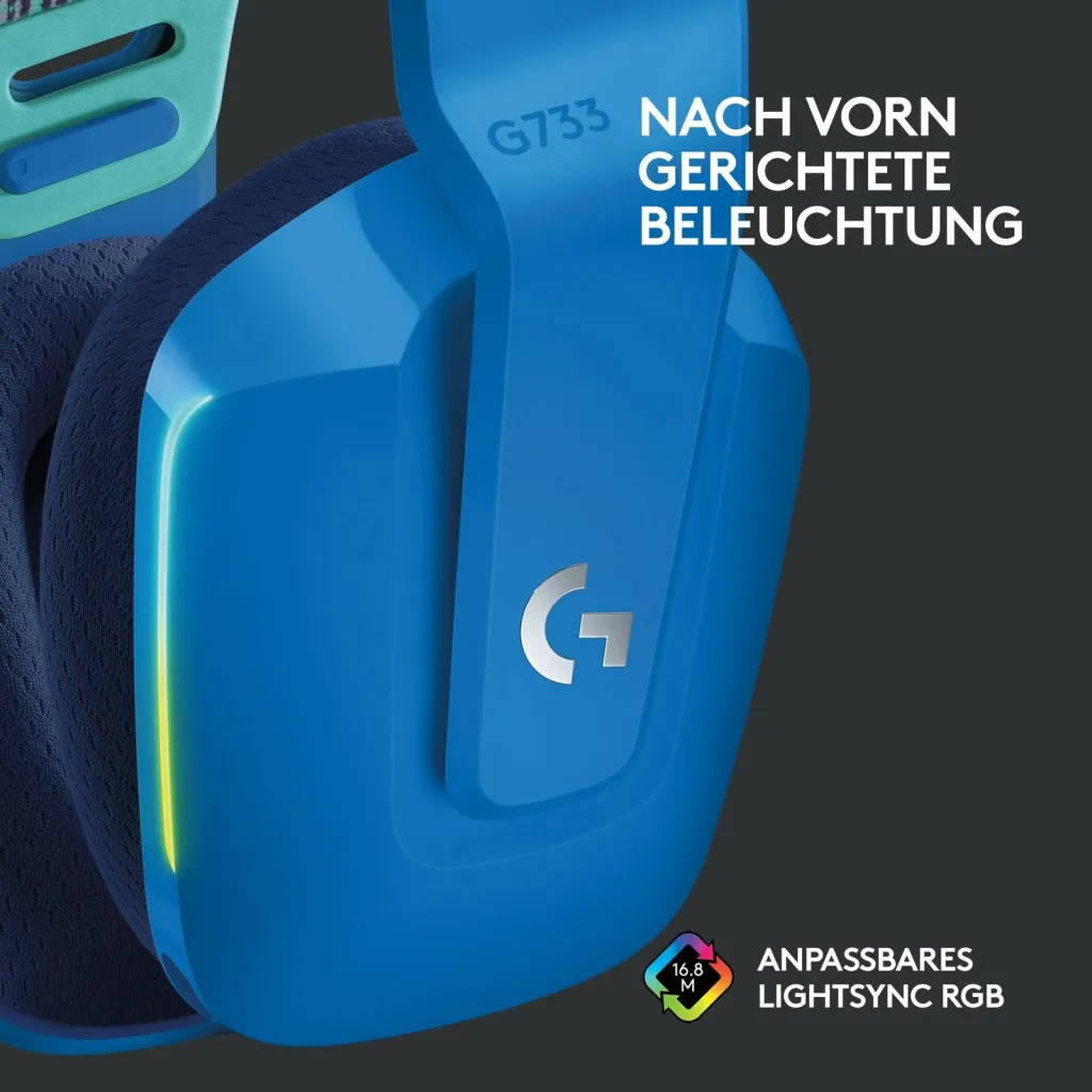 Kufje Logitech G733 Lightspeed, të kaltra - 16