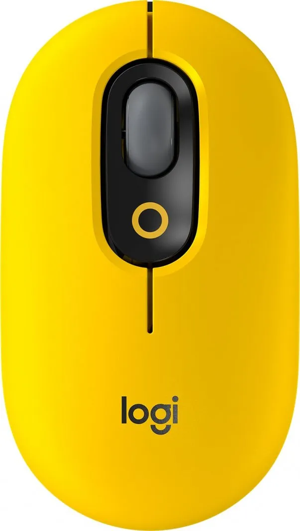 Maus Logitech POP, wireless, Bluetooth, i zi dhe i verdhë - 1