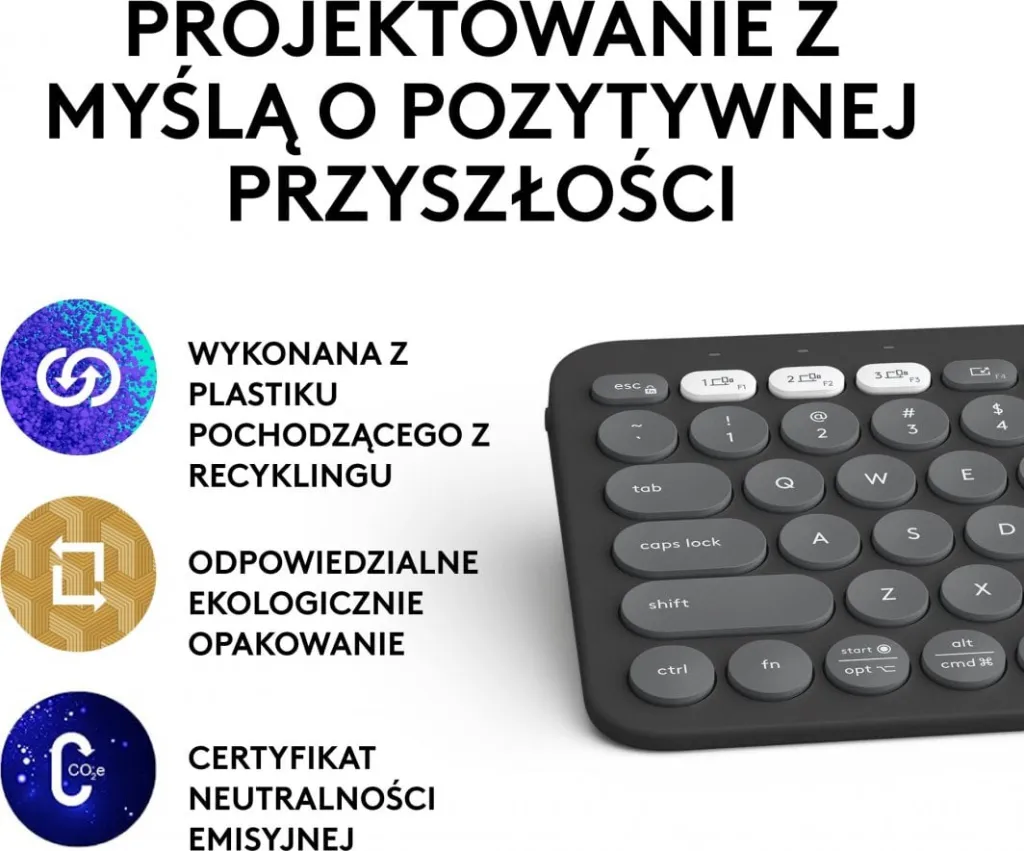 Tastierë Logitech Pebble, wireless, US INTL, grafit - 11
