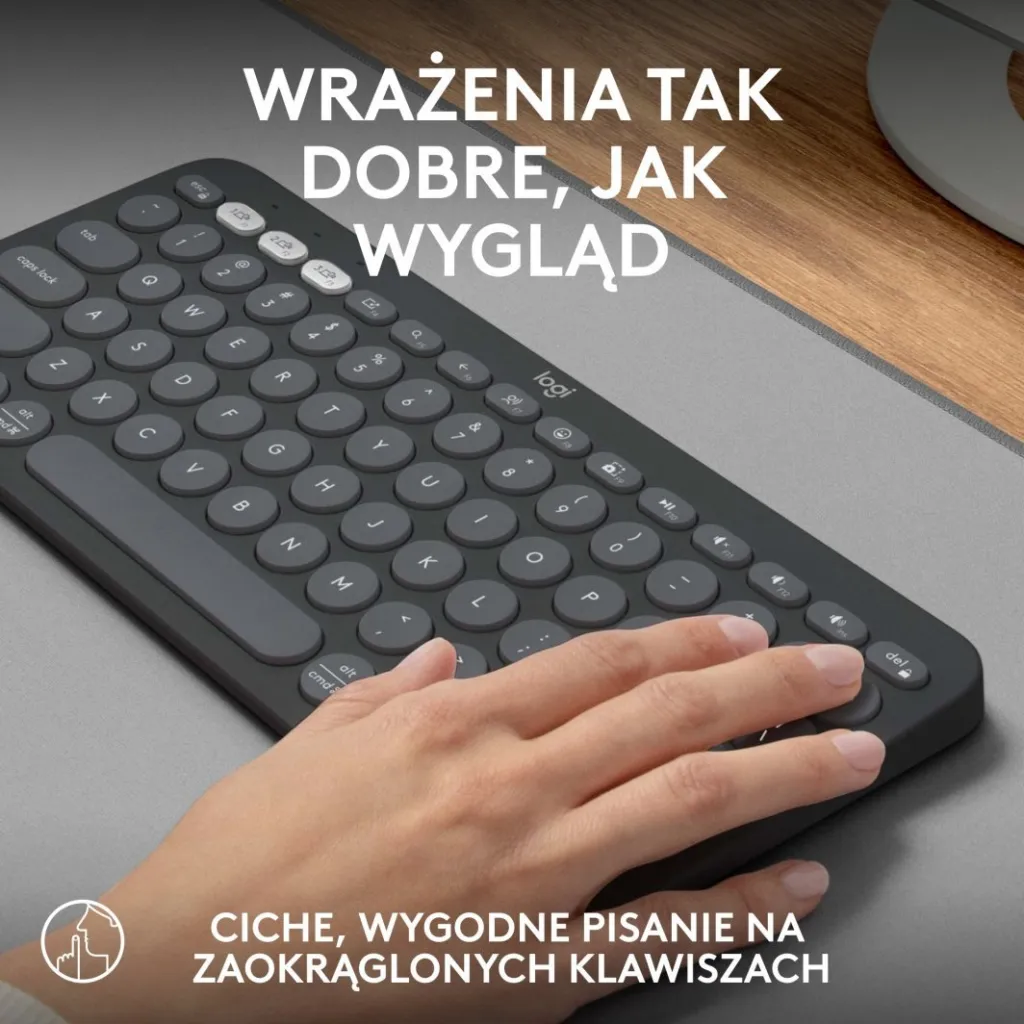Tastierë Logitech Pebble, wireless, US INTL, grafit - 5