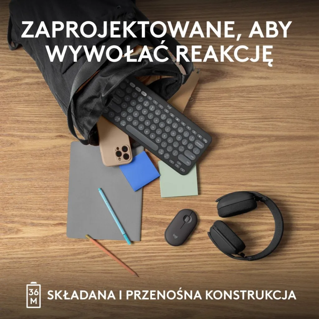 Tastierë Logitech Pebble, wireless, US INTL, grafit - 8