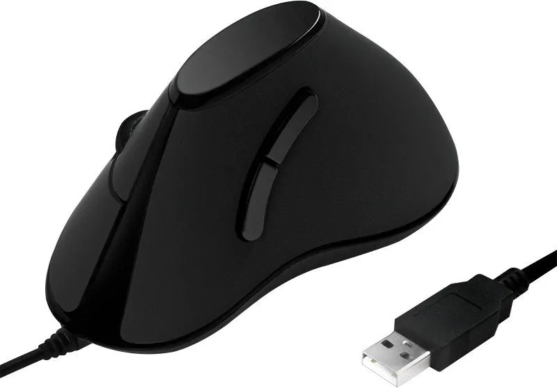 Maus LogiLink Ergonomic, me kabllo, USB, i zi - 2