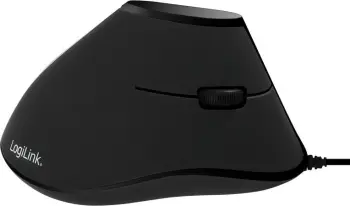 Maus LogiLink Ergonomic, me kabllo, USB, i zi
