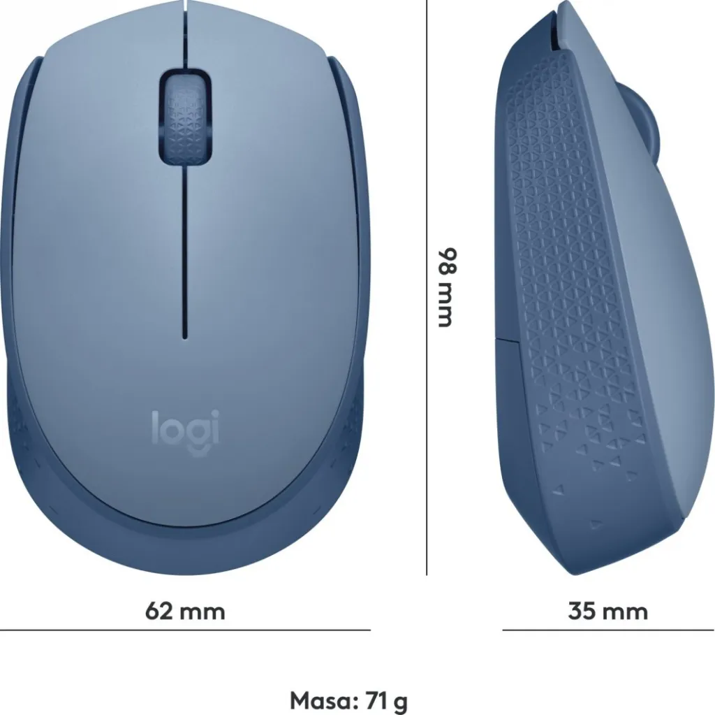 Maus Logitech M171, wireless, USB, i kaltërt - 9