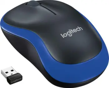 Maus Logitech M185, wireless, USB, i zi dhe i kaltërt