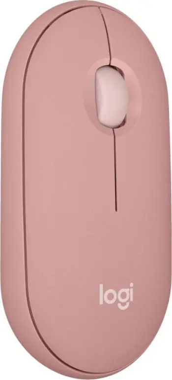 Maus Logitech Pebble, wireless, Bluetooth, rozë