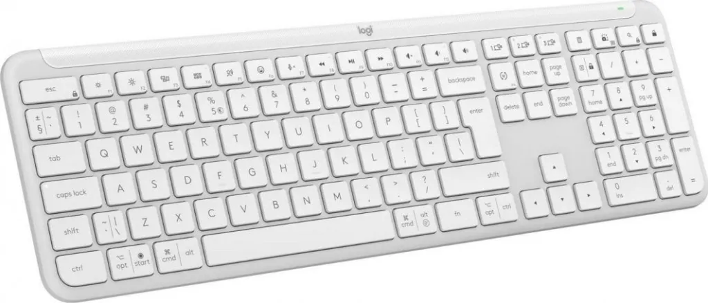 Tastierë Logitech K950, wireless, US INTL, e bardhë - 1
