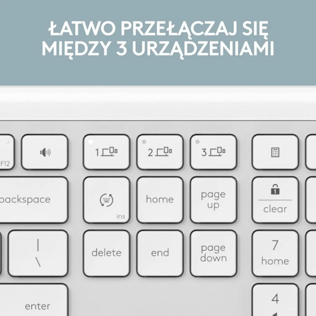 Tastierë Logitech K950, wireless, US INTL, e bardhë - 3