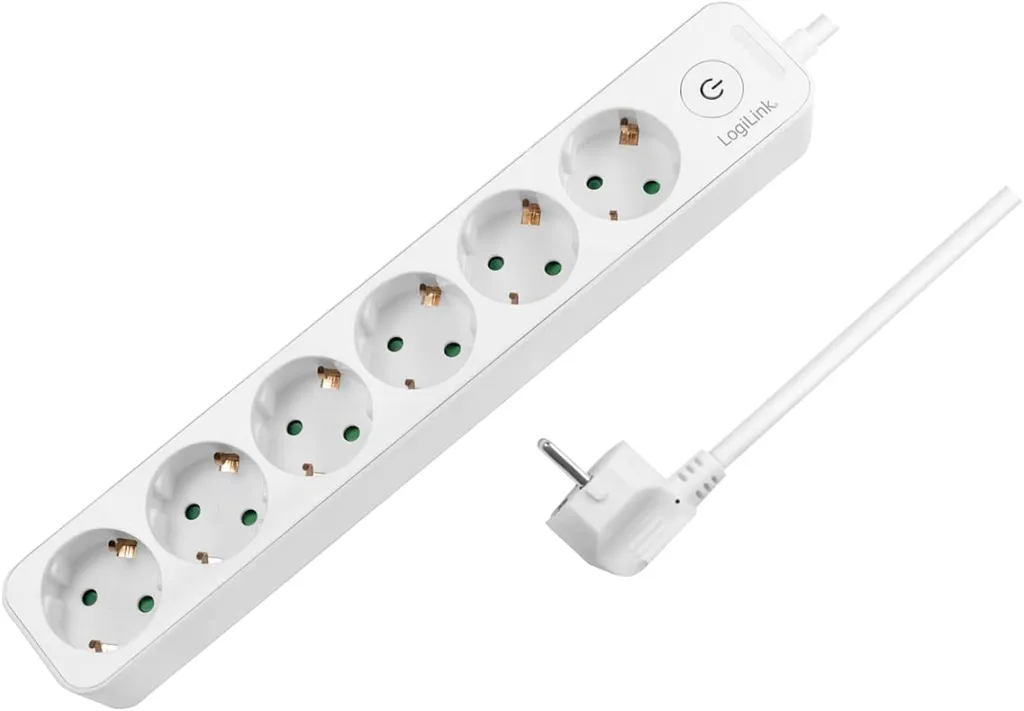 Kabllo vazhduese Logilink LPS247, 6 dalje, 1.5m, e bardhë - 1