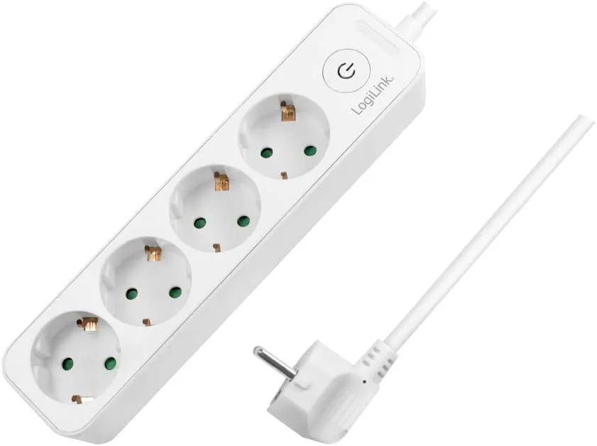 Kabllo vazhduese Logilink LPS245, 4 dalje, 1.5m, e bardhë - 1