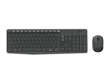 Set tastierë dhe maus Logitech MK235, wireless, i zi