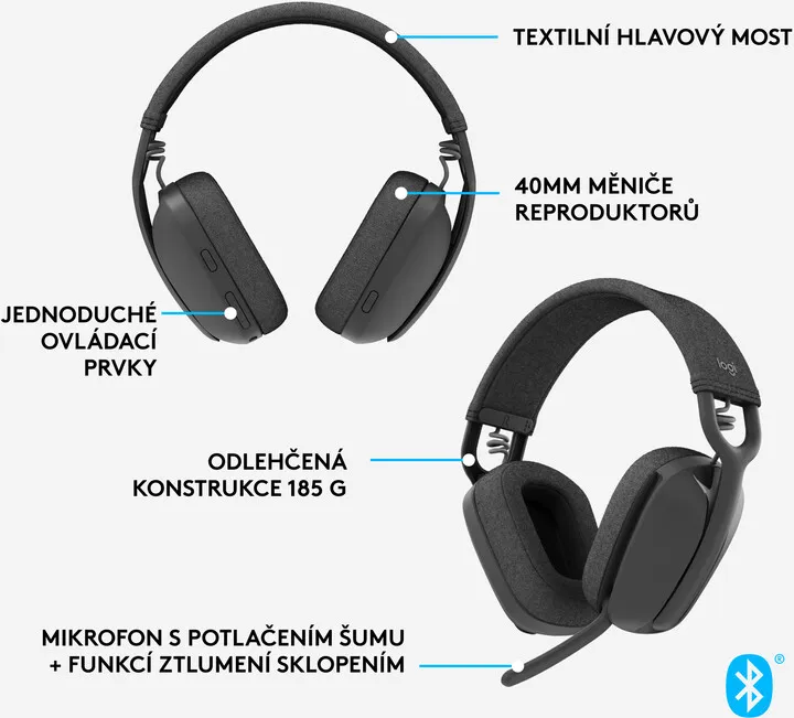Kufje Logitech Zone Vibe 100, gri - 6