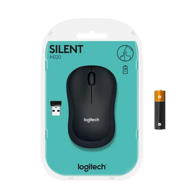 Maus Logitech M220, RF Wireless, i hirtë - 4