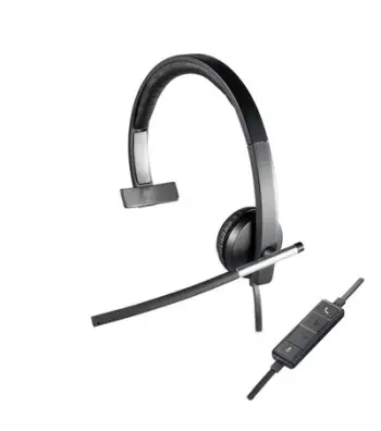 Kufje Logitech H650e, me kabllo, të hirta, të zeza