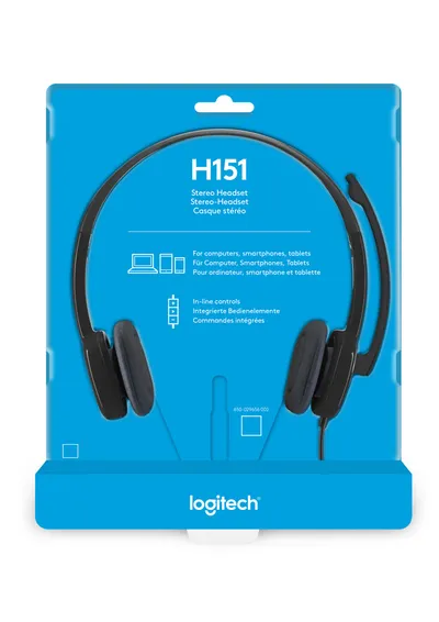 Kufje Logitech H151, me kabllo, të zeza - 7
