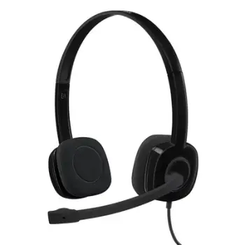 Kufje Logitech H151, me kabllo, të zeza