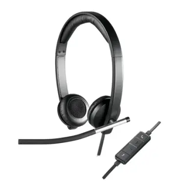 Kufje Logitech H650e, me kabllo, të argjendta