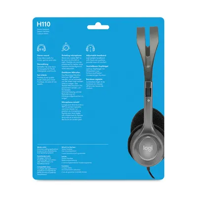 Kufje Logitech H110, me kabllo - 6