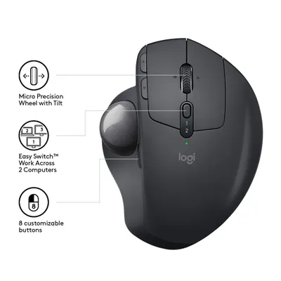 Maus Logitech MX Ergo, RF Wireless+Bluetooth, ergonomik, i zi - 2
