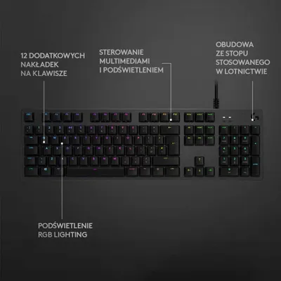 Tastierë Logitech G512 Carbon, e zezë - 4