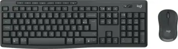 Komplet tastierë dhe maus Logitech MK370, Wireless, RF Wireless + Bluetooth, AZERTY, Grafit