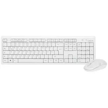 Combo (Tastierë & Maus) LogiLink Wireless 2.4GHz – Bardhë