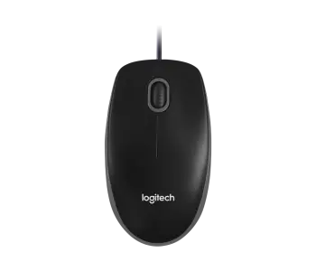 Maus Logitech B100 / Optik / 1000 DPI / 3 butona / USB-A / Kabëll 1.8m / 113x62x38mm / I zi