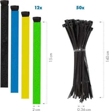 Set organizatorësh LogiLink, plastik, ngjyra të përziera