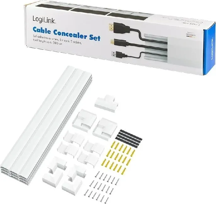 Organizues kabllosh LogiLink KAB0110, plastikë, i bardhë - 2