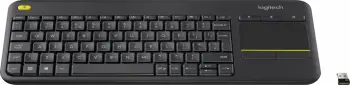 Tastierë wireless Logitech WIRELESS TOUCH KEYBOARD 400PLUS me touchpad, e zezë