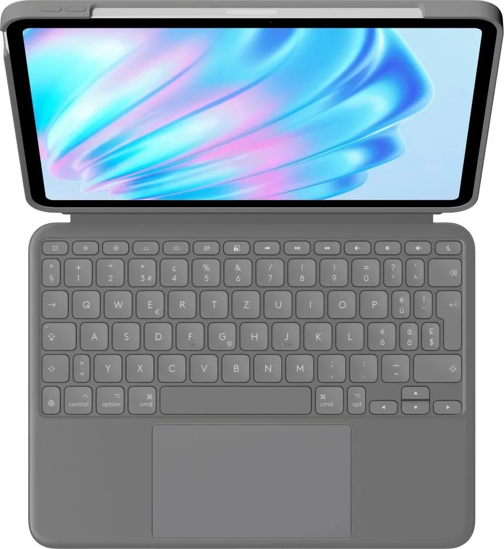 Tastierë me trackpad Logitech Combo Touch për iPad Air 11 M2, Oxford Grey - 3