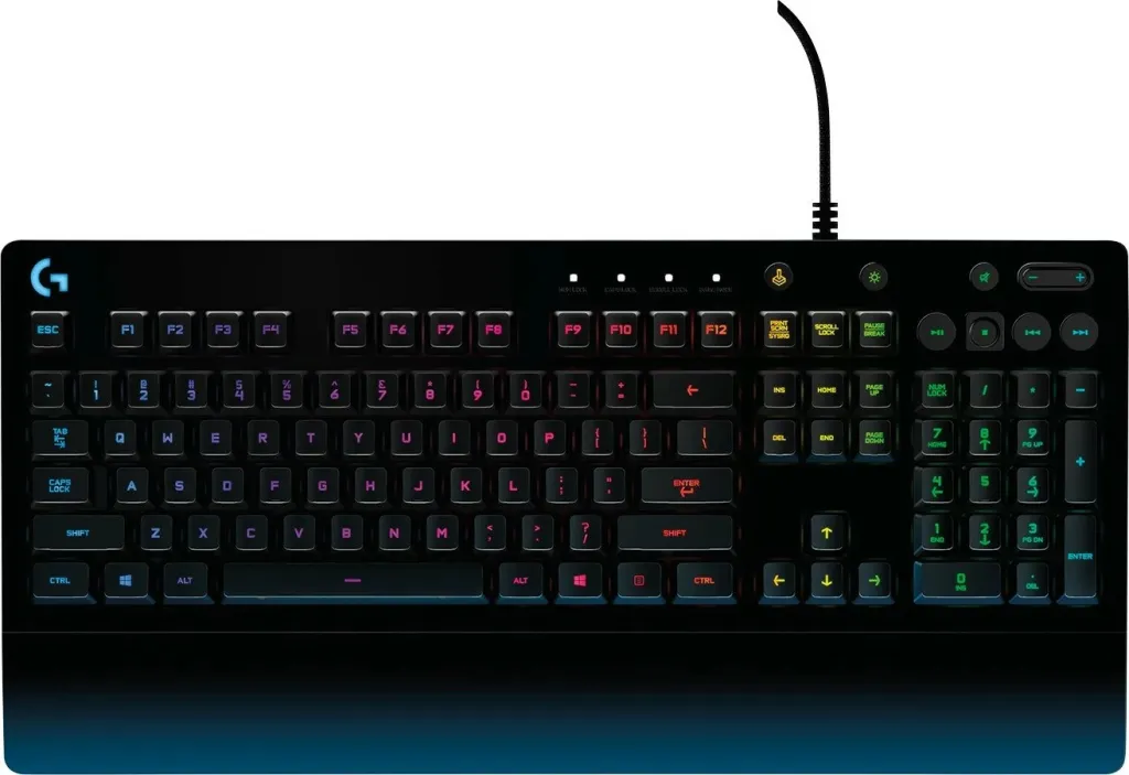 Tastierë gaming Logitech G213 Prodigy, RGB LED, full-size, me kabllo, e zezë - 2