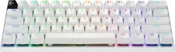 Tastierë Logitech PRO X 60 TKL LIGHTSPEED, RGB, wireless, e bardhë