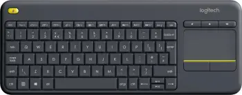 Tastierë wireless Logitech me touchpad, mini, QWERTY spanjisht, e zezë