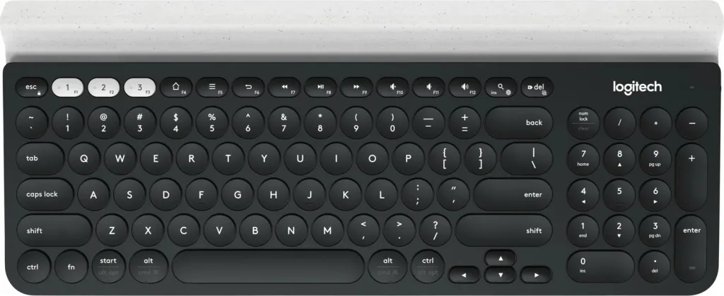 Tastierë Logitech K780 Multi Device, Bluetooth, full-size, e zezë - 1