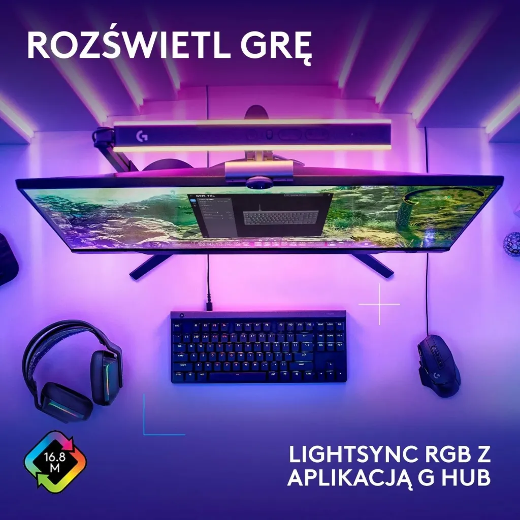 Tastierë gaming Logitech G515 TKL, mekanike, RGB, QWERTZ, e zezë - 6